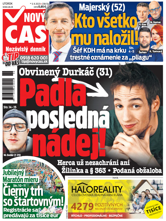 Na titulke Nového času