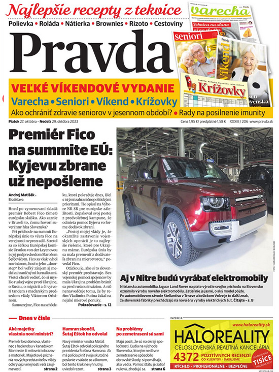 Na titulke Pravda