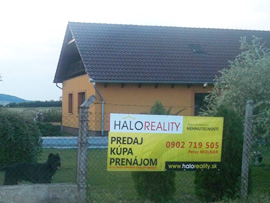 Recenzie, realitná kancelária HALO reality - Reklamné plachty na domy, objekty, pozemky