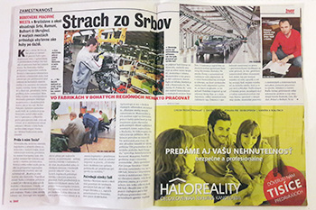 Recenzie, realitná kancelária HALO reality - Prvykrát v týždenníku Život