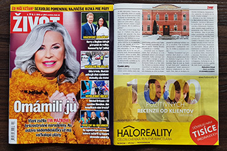 Recenzie, realitná kancelária HALO reality - V týždenníku Život