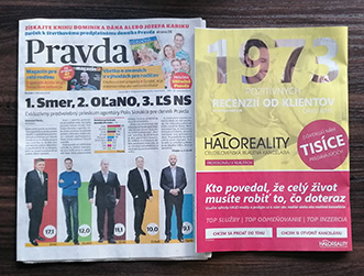 Recenzie, realitná kancelária HALO reality - V prílohe denníka Pravda