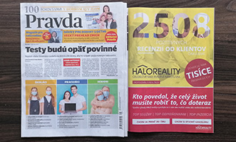 Recenzie, realitná kancelária HALO reality - V prílohe denníka Pravda