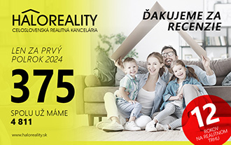 Recenzie, realitná kancelária HALO reality - Ďakujeme za dôveru
