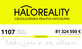 Recenzie, realitná kancelária HALO reality - 1107 zobchodovaných nehnuteľností v roku 2023