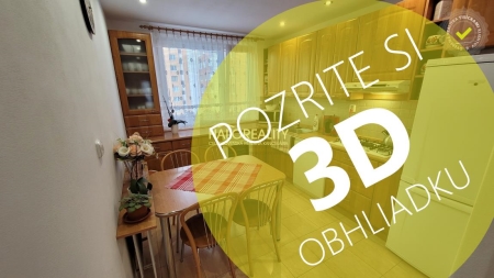 Predaj, trojizbový byt Košice Sídlisko Ťahanovce,  ZARIADENÝ - ZNÍŽENÁ CENA - EXKLUZÍVNE HALO REALITY