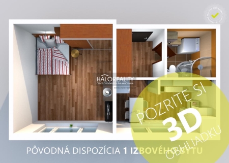 Predaj, jednoizbový byt Bratislava Petržalka, Vigľašská - EXKLUZÍVNE HALO REAL...