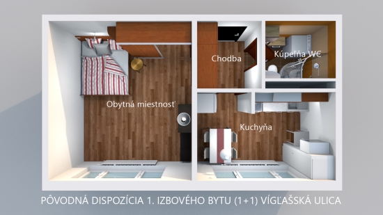 Predaj, jednoizbový byt Bratislava Petržalka, Lúky, Vigľašská - EXKLUZÍVNE HALO REALITY