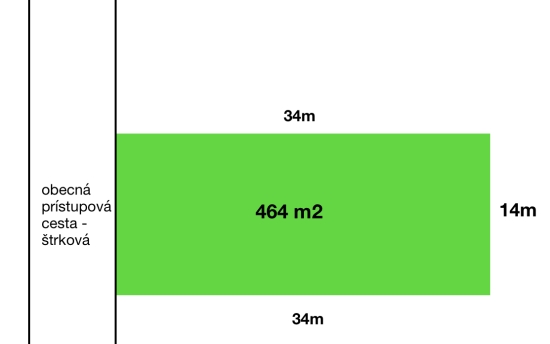 Predaj, pozemok pre rodinný dom   464 m2 Fintice