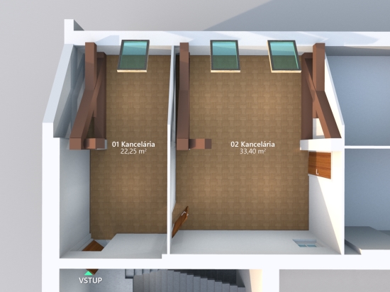 Prenájom, kancelársky priestor Bratislava Staré Mesto, Zochova (57,95 m2)