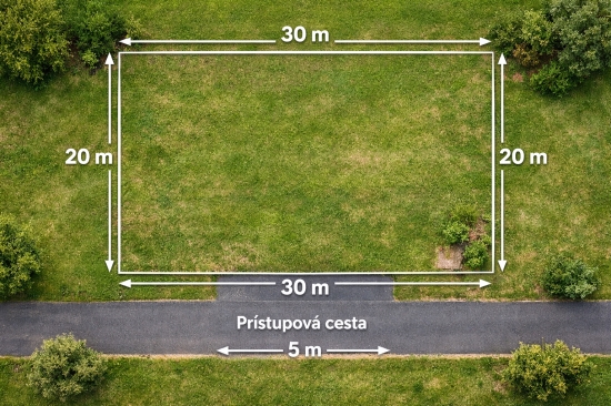 Predaj, pozemok pre rodinný dom 601 m2 Poľný Kesov