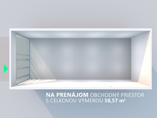 Prenájom, obchodný priestor Bratislava Dúbravka, (58,57 m2) OD Saratov - EXKLUZÍVNE HALO REALITY