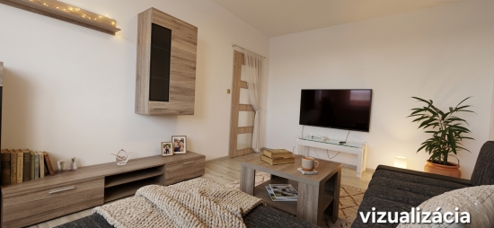 Predaj, zariadený trojizbový byt s balkónom Veľký Grob