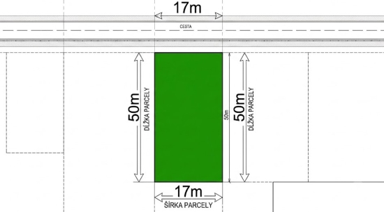 Predaj, pozemok pre rodinný dom   845 m2 Trstín