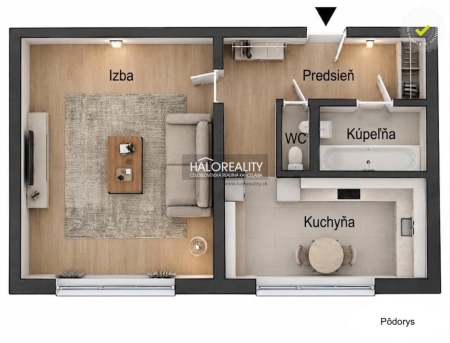 Predaj, jednoizbový byt Bratislava Dúbravka, Homolova ulica